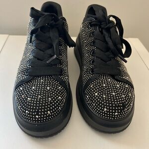 Black Studded Sneakers - Lucky Step